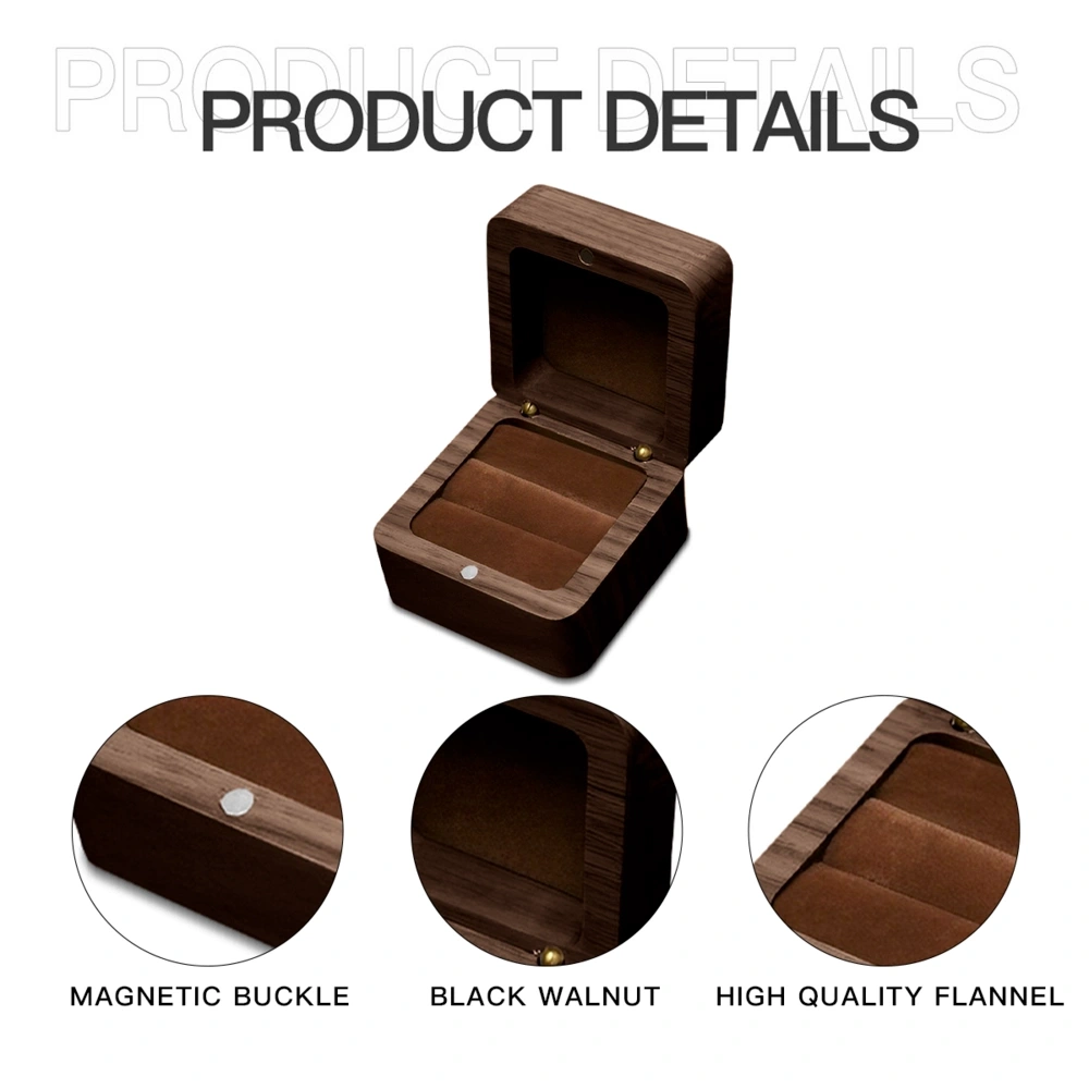 Vintage Walnut Wood Jewelry Box - Customizable Personalized Design, Elegant Storage Organizer for Accessories