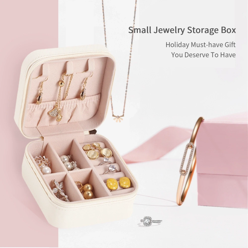 Customizable Elegance: Premium Personalized Jewelry Box, Chic Beige Textured Finish, Ideal for Unique Gifts and Keepsakes