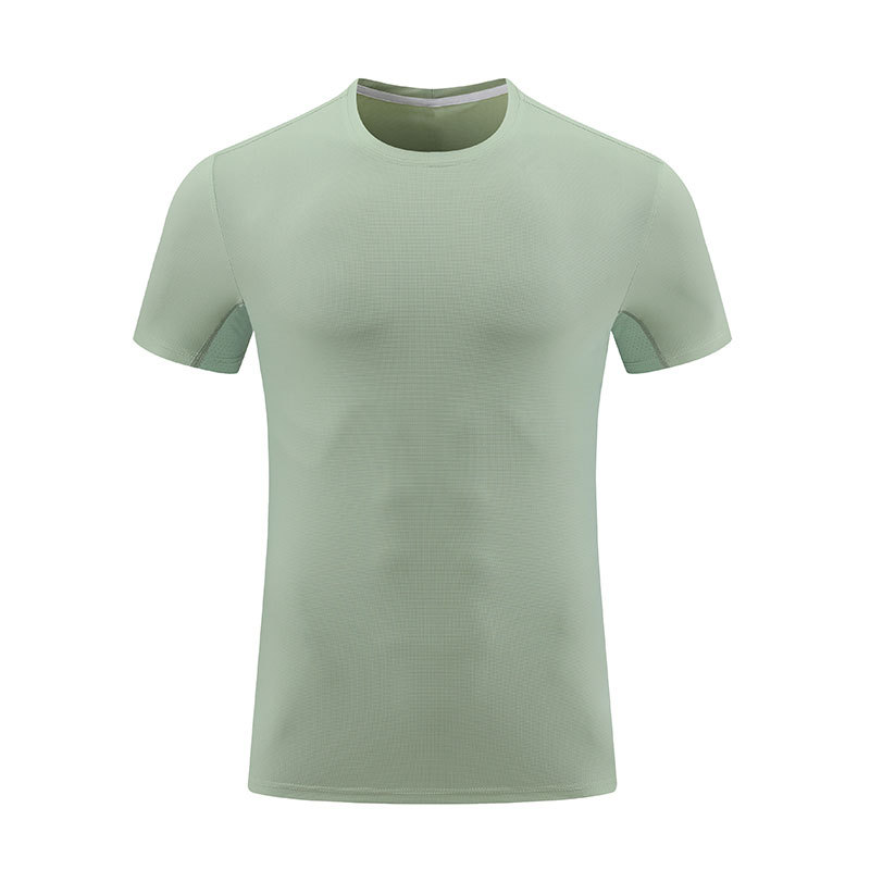 Men’s Solid Color Quick-Dry T-Shirt – Breathable Mesh Fitness Running Sports Tee