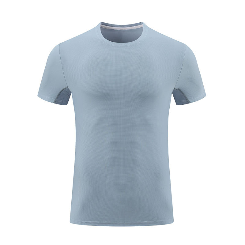 Men’s Solid Color Quick-Dry T-Shirt – Breathable Mesh Fitness Running Sports Tee