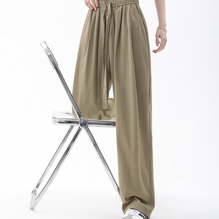 Quick Dry Ice Silk Wide Leg Pants – Wrinkle-Resistant Summer Trousers for Women