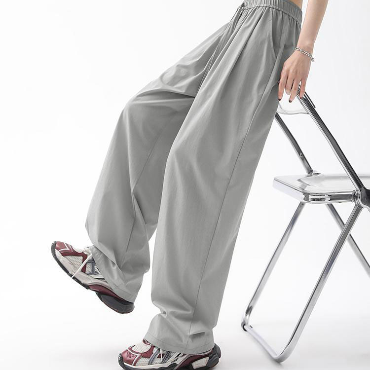 Quick Dry Ice Silk Wide Leg Pants – Wrinkle-Resistant Summer Trousers for Women