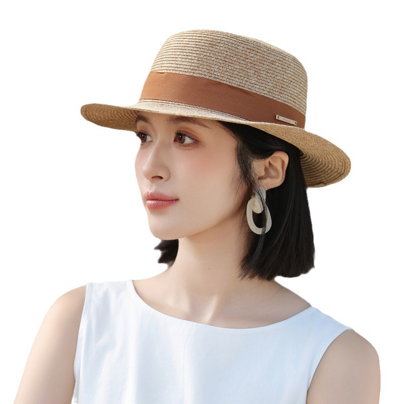 Elegant Raffia Straw Sun Hat – Wide Brim, UV Protection for Outdoor Activities