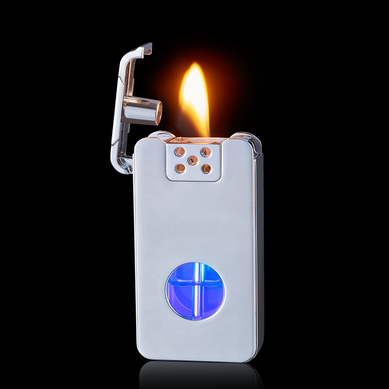 Smart Voice-Activated Lighter – Windproof Kerosene Electric Hybrid with Four Sensing Modes