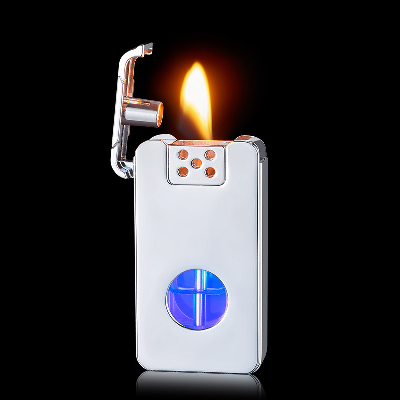 Smart Voice-Activated Lighter – Windproof Kerosene Electric Hybrid with Four Sensing Modes