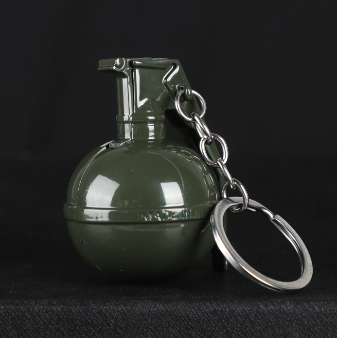 PUBG Grenade Lighter - Metal Gasoline Keychain Lighter, Light Luxury Design