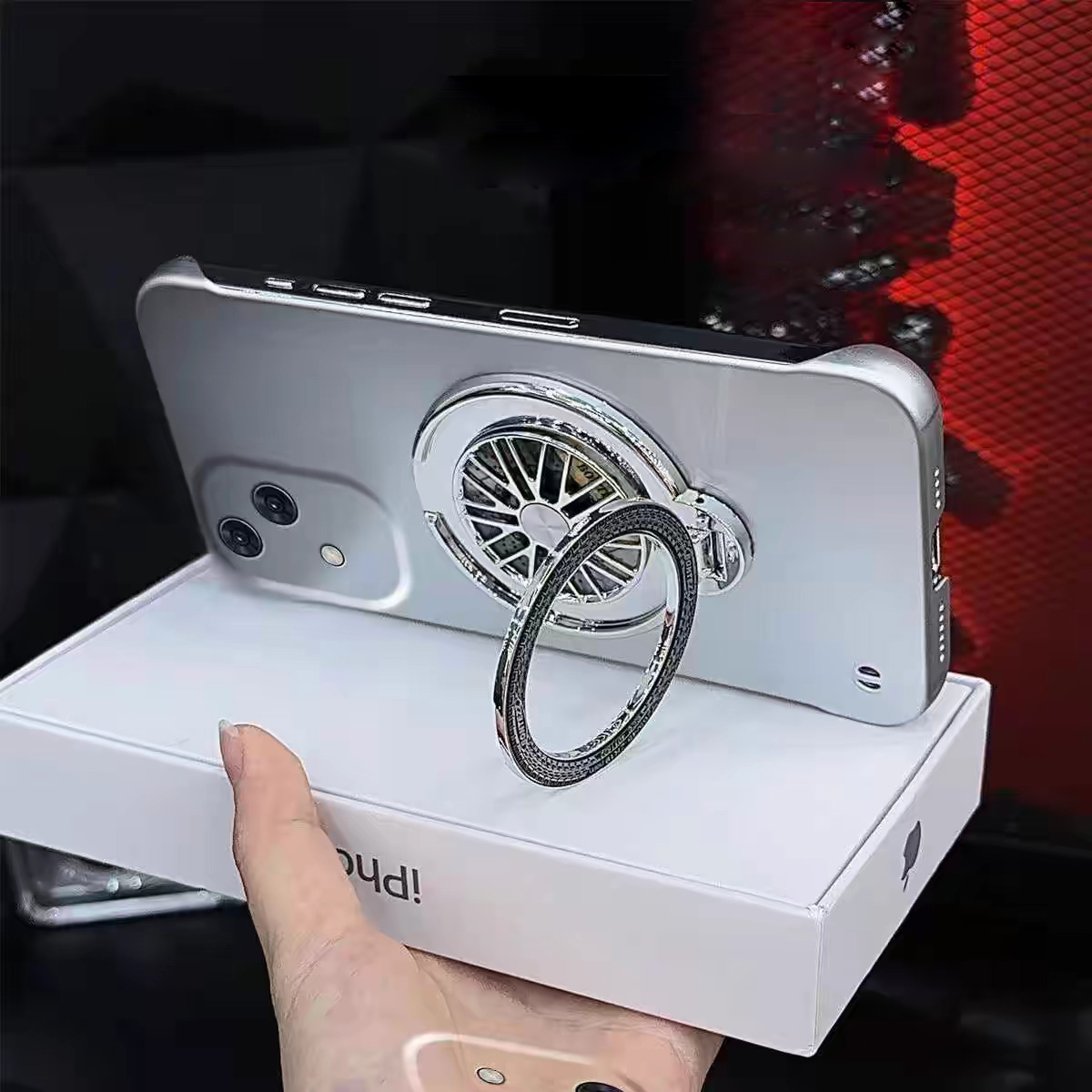 Versatile Spin Wheel Grip and Stand: Magnetic Stress Relief Fidget Holder for Smartphone