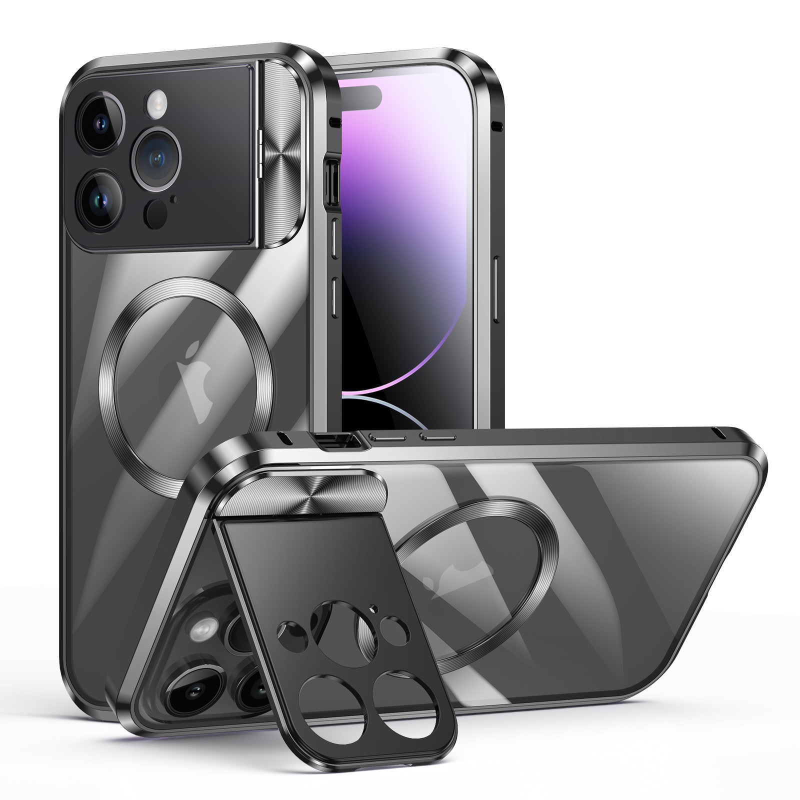 Magnetic iPhone 16 Pro Max Case with Stand - All-Inclusive Heat Dissipation, Drop-Proof Cover for Apple’s New Series